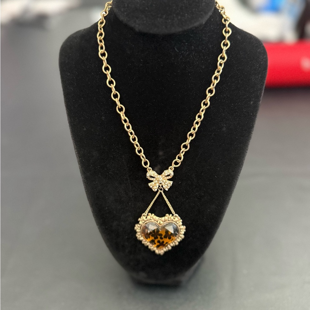Betsey Johnson Vintage Gold Heart Necklace